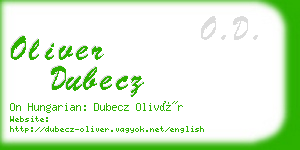 oliver dubecz business card